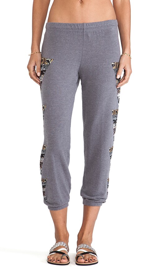 Alana Animal Triangle Crop Sweatpant