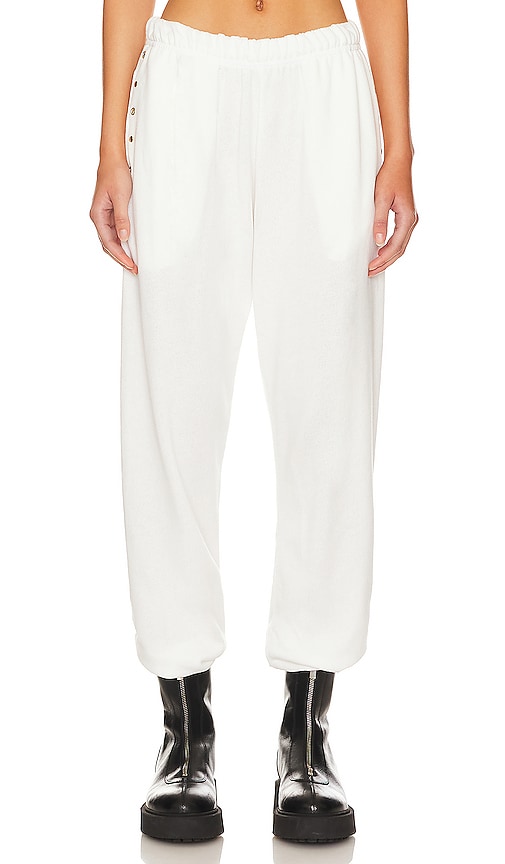 Lauren Moshi Chantria Flirty Lip Sweatpant in Milk