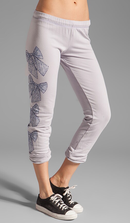 Demi Color Bow Leg Sweat Pants