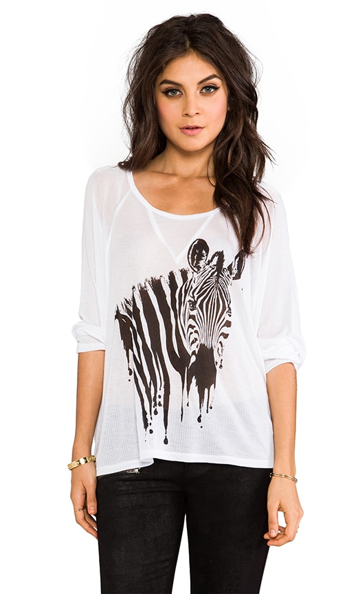Mallory Dripping Zebra Dolman Tee