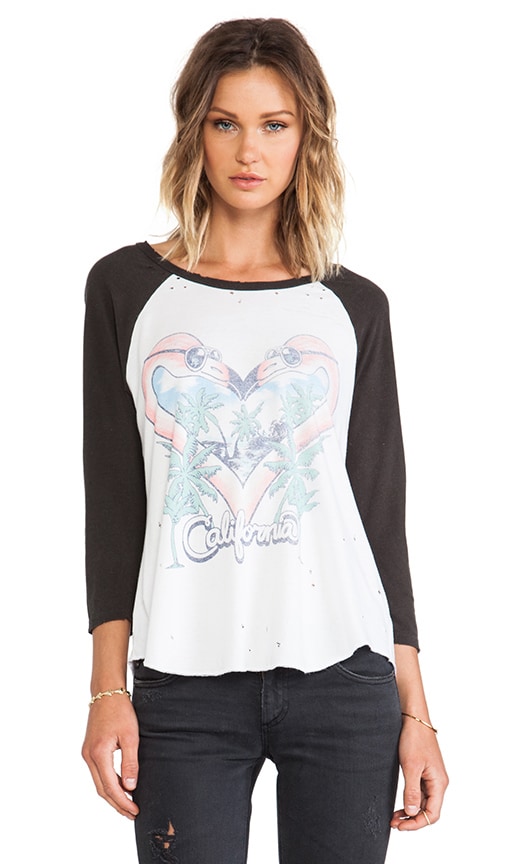 Maglan Flamingo Heart Raglan