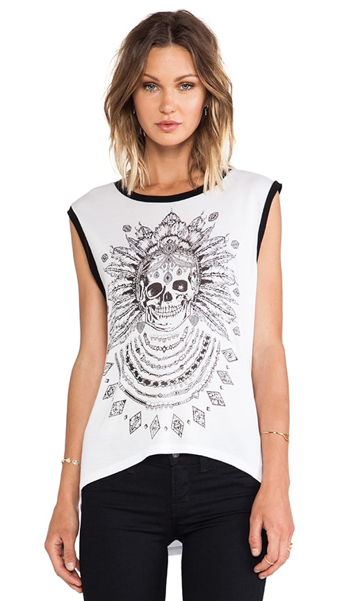 Zink Feather Chain Skull Tank