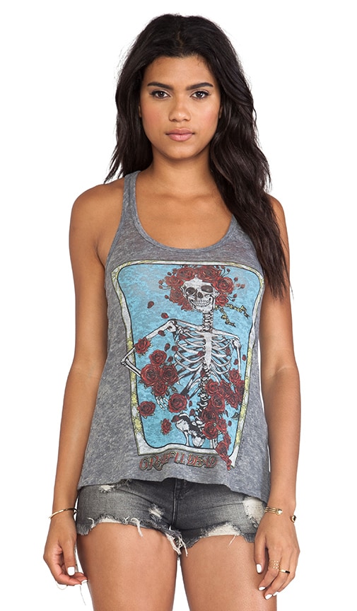 Nancy Grateful Dead Rose Skull Tank