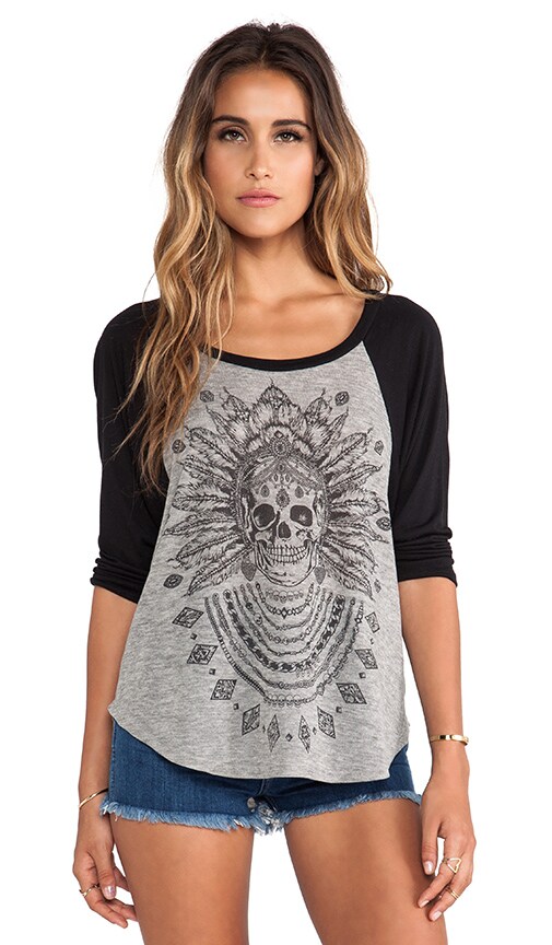 Drew Feather Chain Skull Raglan