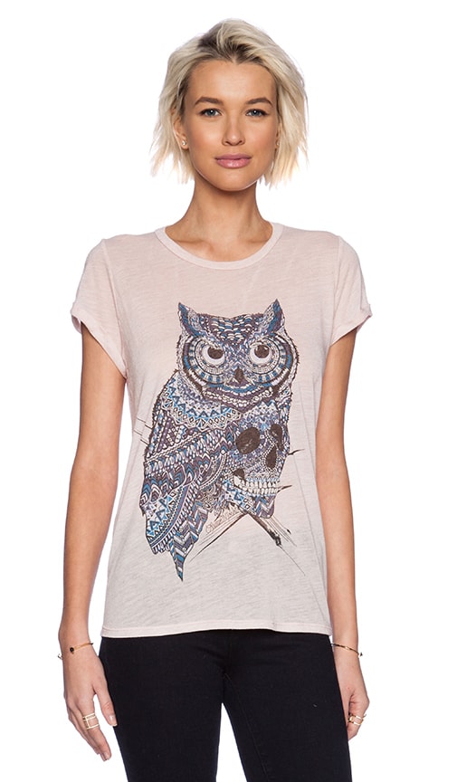 Edda Skull Owl Vintage Tee
