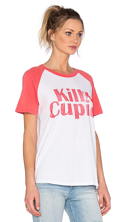 Lauren Moshi Sparrow Kill Cupid Tee In White And Rose Revolve 