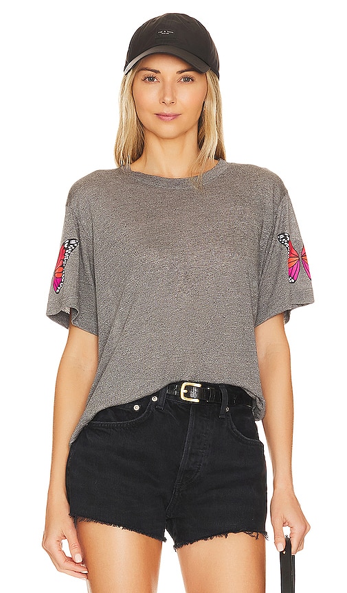 Lauren Moshi Linnea Tee In Heather Grey