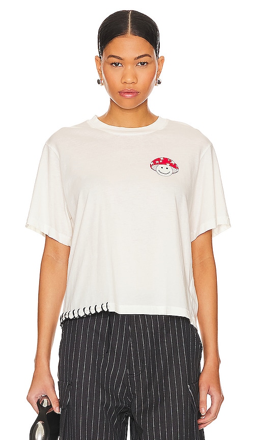 Shop Lauren Moshi Rue Mini Mushrooms Tee In 奶白