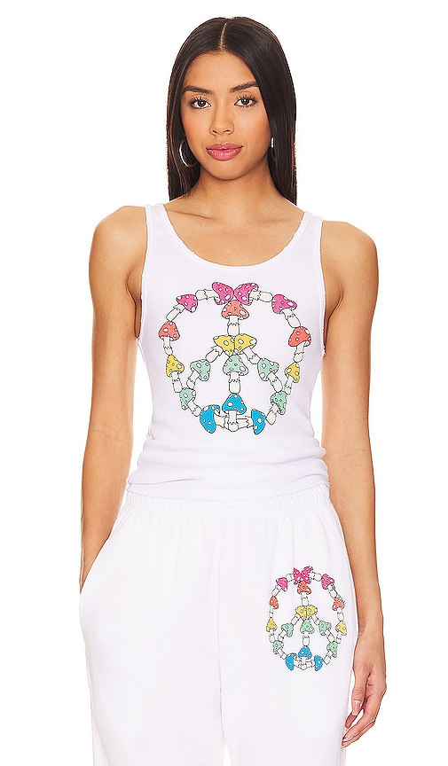 Shop Lauren Moshi Esmerelda Mushroom Peace Tank In White