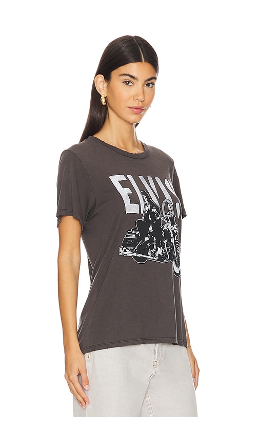 Shop Lauren Moshi Wolf Boyfriend Tee Vintage Elvis In Black