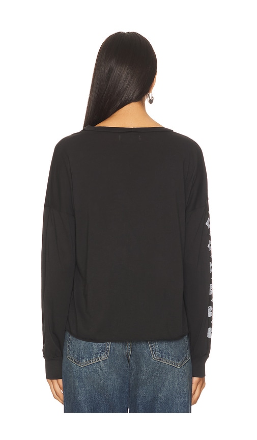  Lauren Moshi Camiseta De Manga Larga Con Hombros Caídos Luella En Color Negro Talla M  (también En S). 