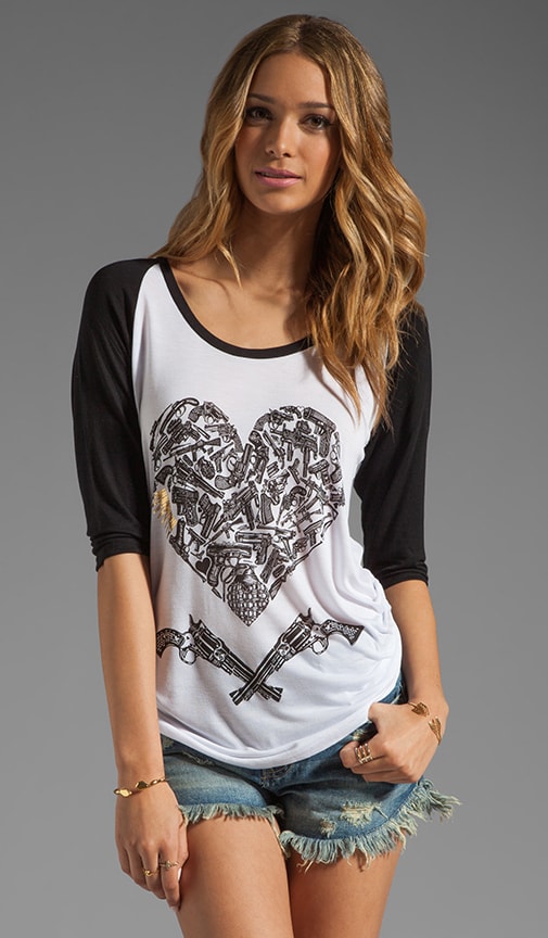 Frankie Heart Guns Raglan Tee