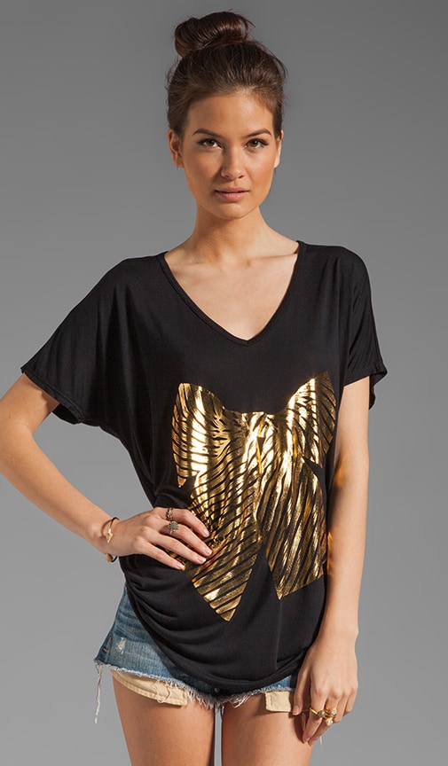April Foil Bow Oversized Tee