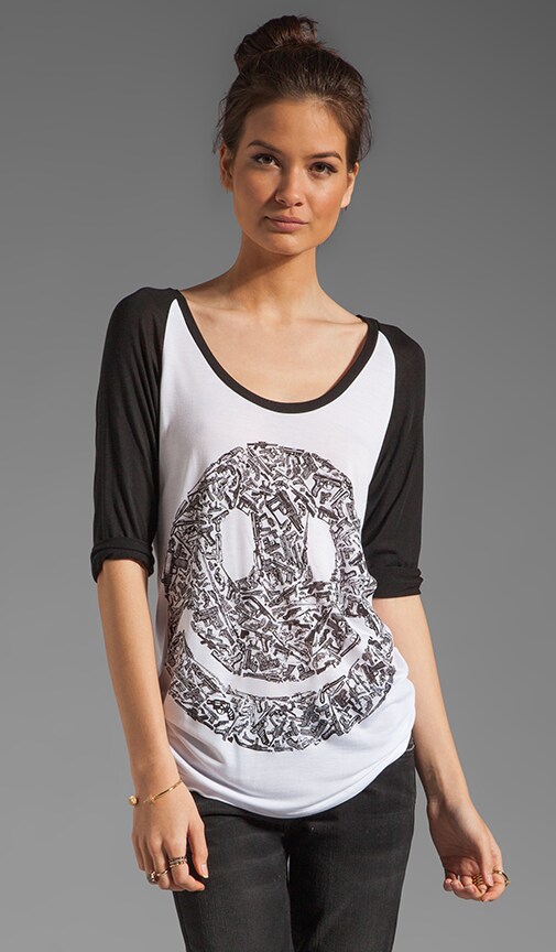 Frankie Gun Happy Face Baseball Tee