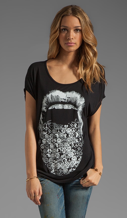 Brenda Hippie Lips Oversized Tee
