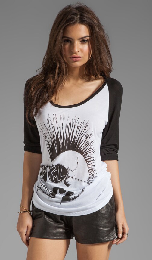 Frankie Rock Skull Baseball Tee