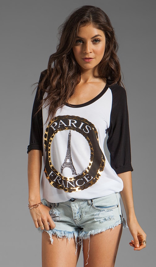 Frankie Foil Paris Baseball Tee