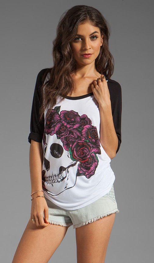 Frankie Color Skull with Roses