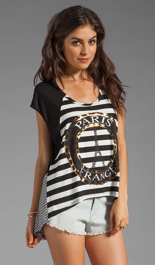 Gretchen Foil Paris Stripe Tee