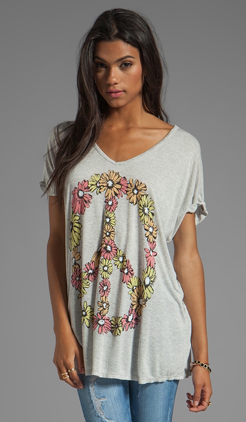 April Color Peace Daisy Oversized Tee