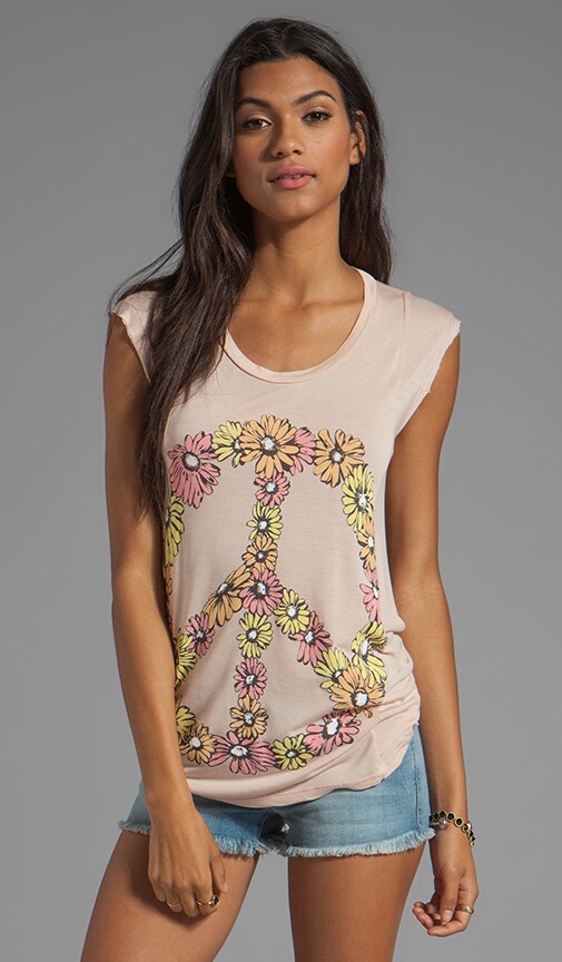Tess Multi Color Peace Daisy Tee
