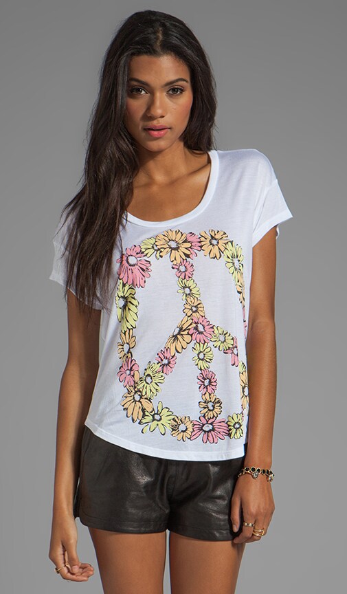 Audrey Multi Color Peace Daisy Tee