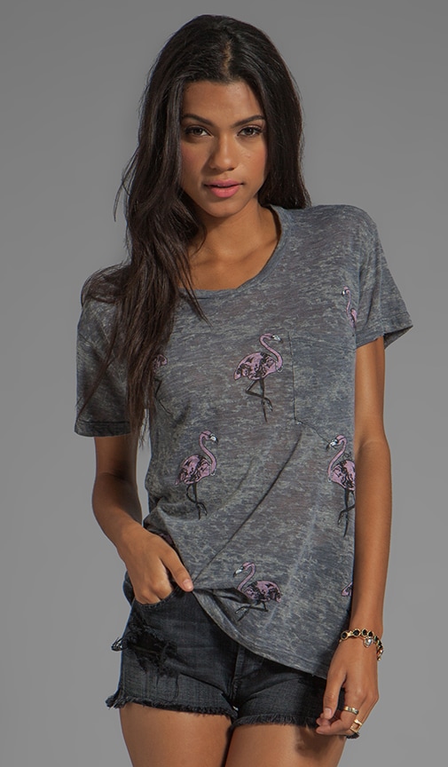 Debbie Mini Flamingo Pocket Tee