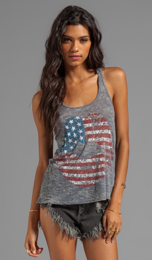 Nancy Color Flag Lip Racerback Tank