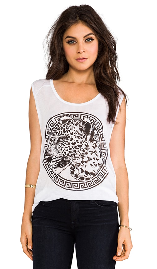 Brit Leopard Medallion Rib Scoop Tank