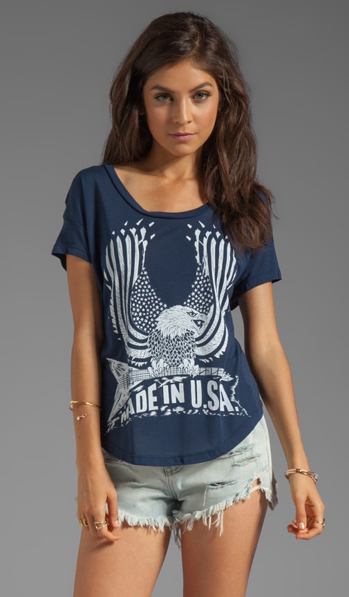 Audrey USA Eagle Scoop Tee