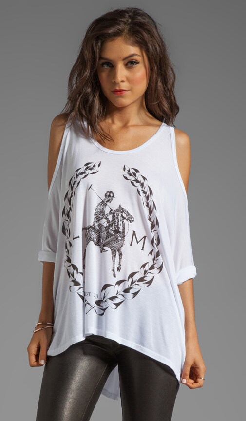 Macy LRG LM Crest Oversized Open Shoulder Top