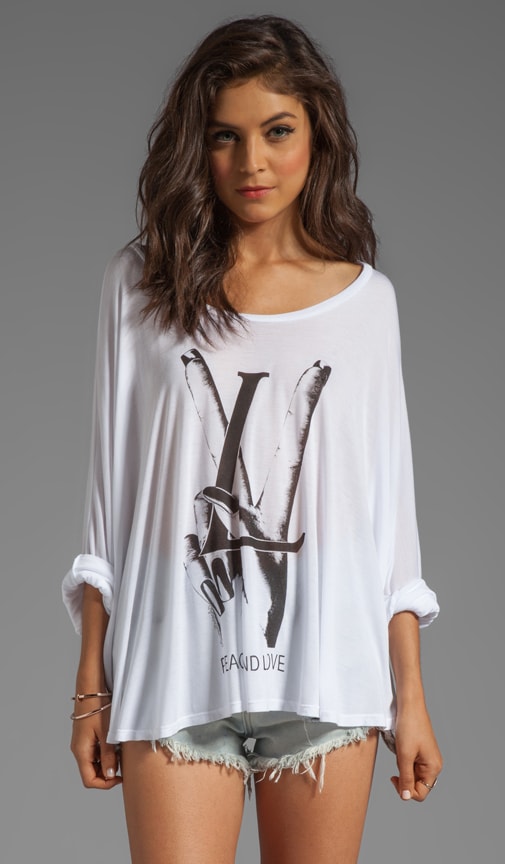 Angel Peace & Love Oversized Cape Tee