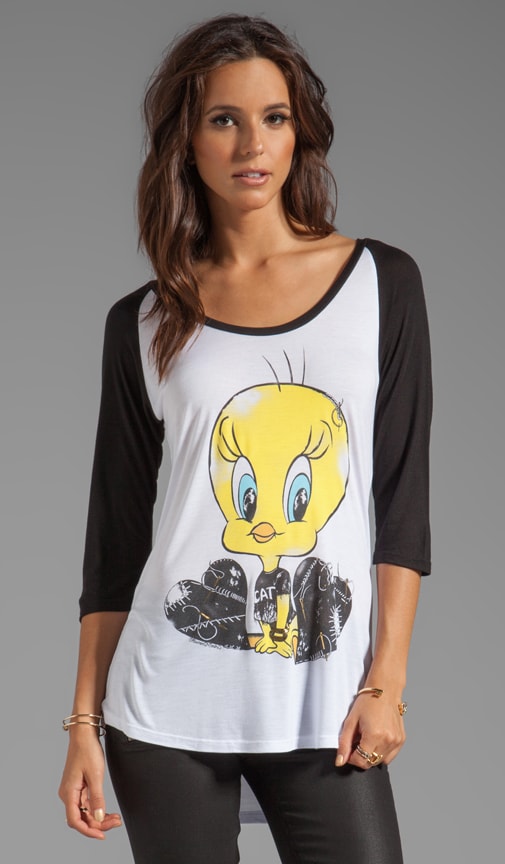 Frankie Color Tweety Raglan Baseball Tee