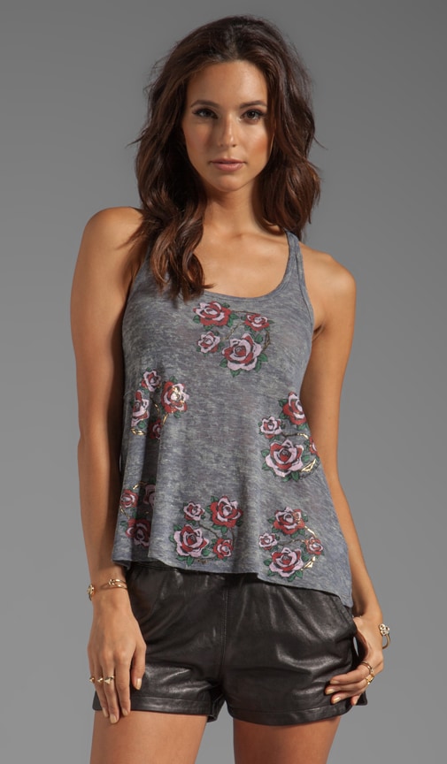 Nancy Mini Color Rose Vine Racerback Tank