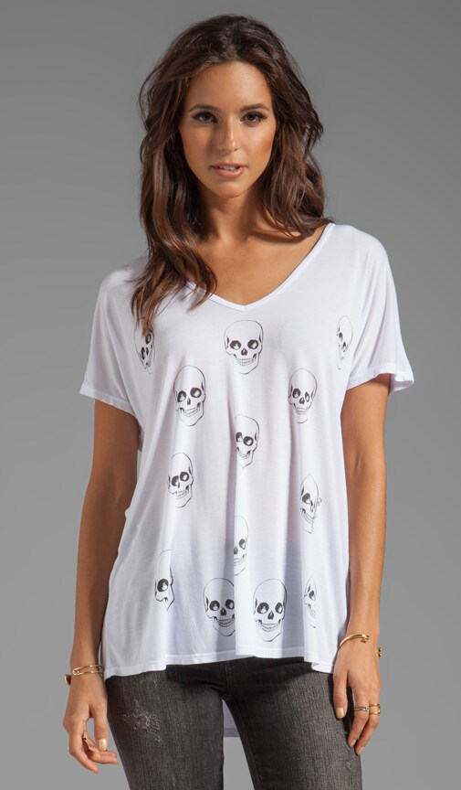 April Mini Skull Face Oversized Tee