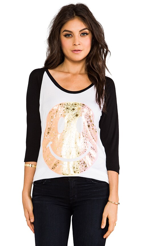 Frankie Foil Diamond Happyface Baseball Tee