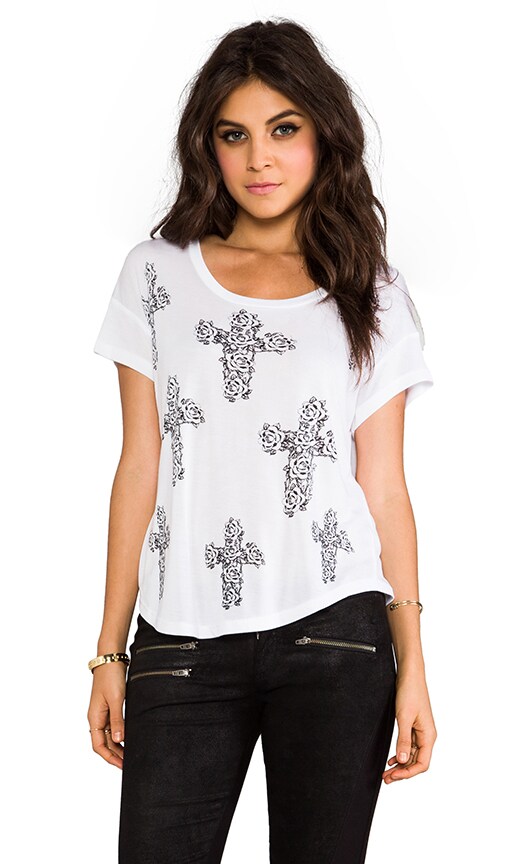 Audrey Mini Rose Cross Scoop Tee