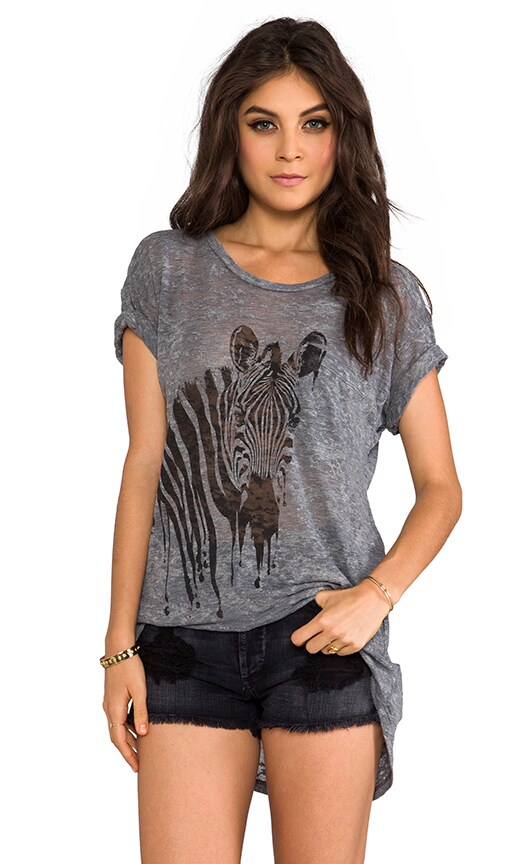 Debbie Zebra Boyfriend Pocket Tee