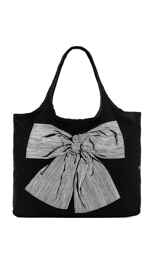 Taylor Stripe Bow Canvas Tote