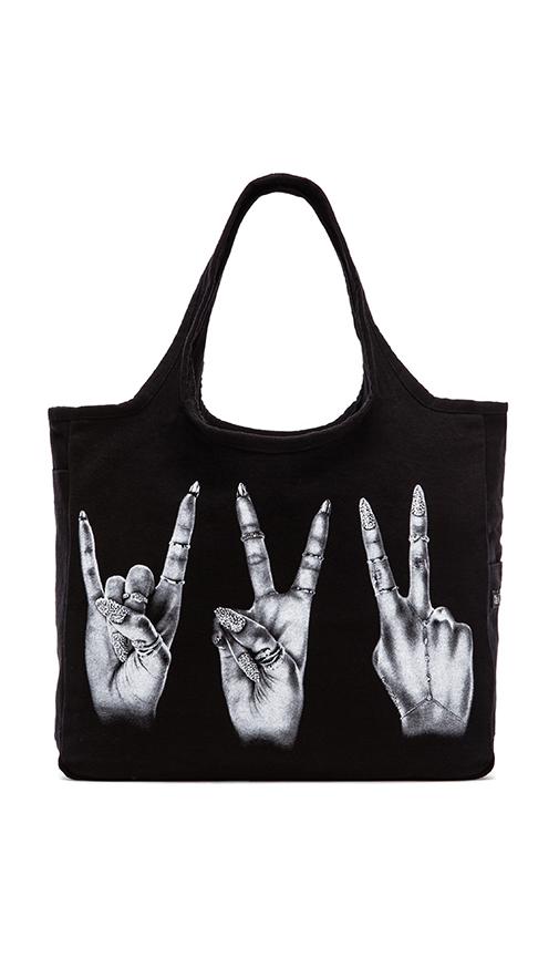 Taylor Foil Peace Hand Tote Bag