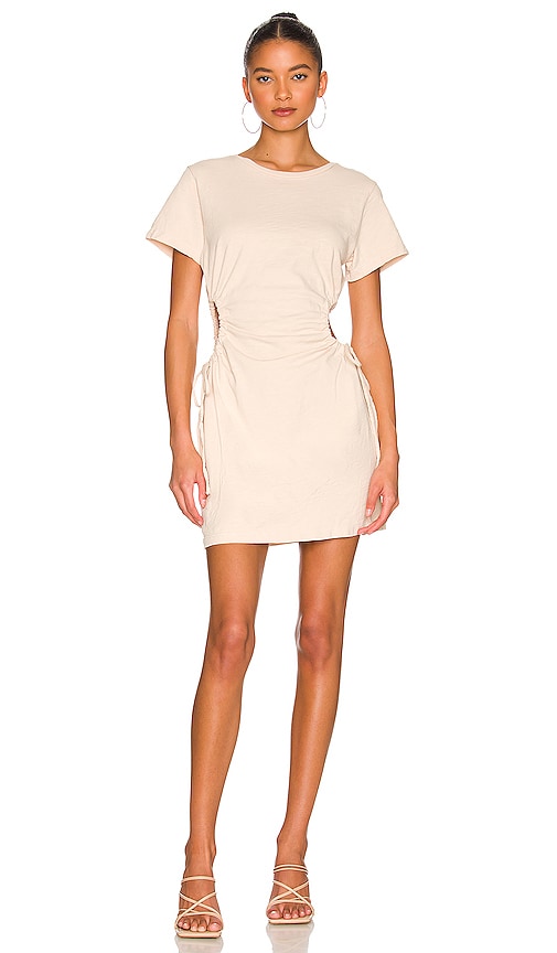 lna cut out dress Quinn in Shell Size:FR 38 - Preorder issey Midi Wrap Dress With Olivia is 170cm and