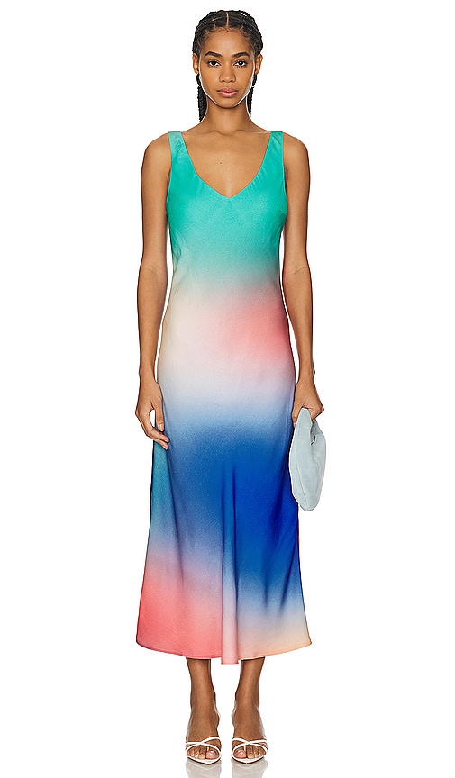 Lna V Slip Dress In Blue