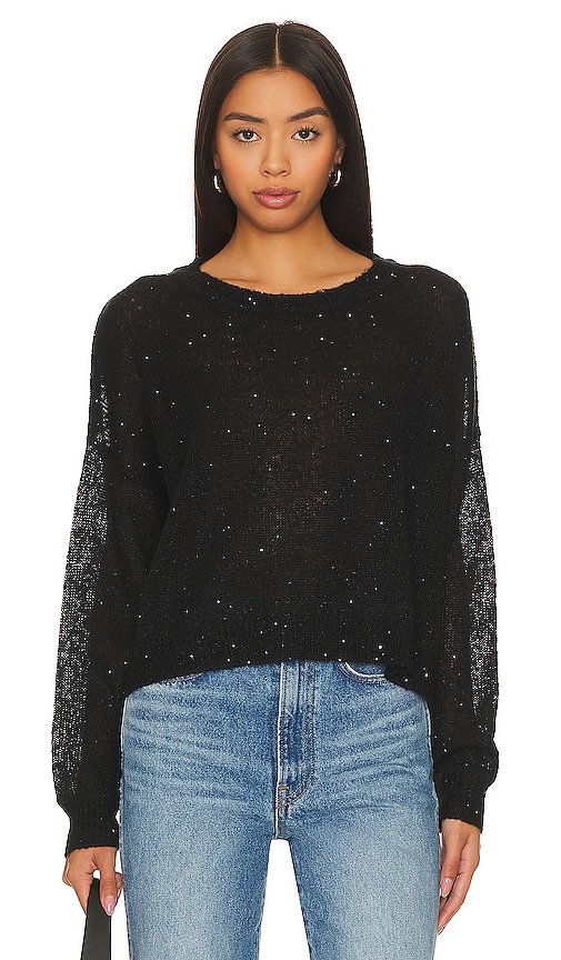Lna Sheye Sparkle Sweater In Black