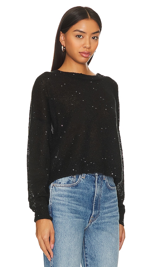 Shop Lna Sheye Sparkle Sweater In Black