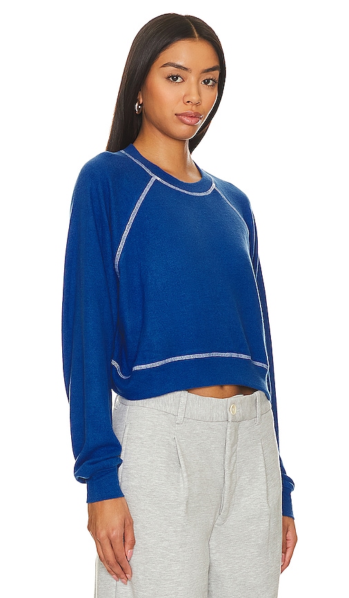 Shop Lna 90's Brushed Sweatshirt In Blue