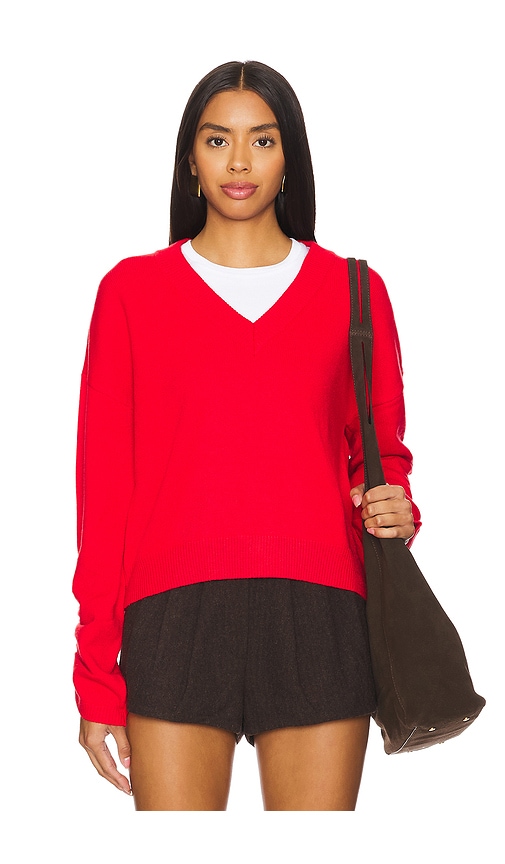 Shop Lna Latigo V Neck Sweater In Red