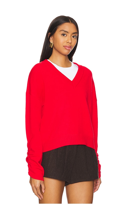 Shop Lna Latigo V Neck Sweater In Red