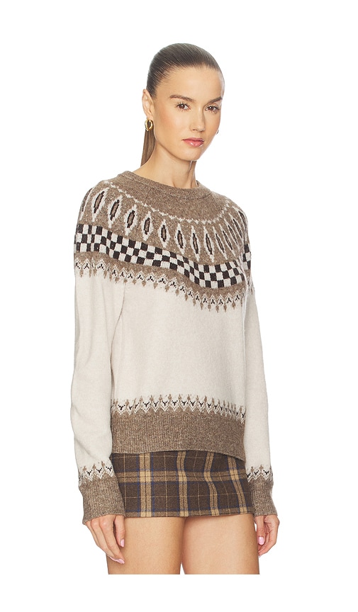 Lna Tali Fair Isle Sweater. - In Animal Print