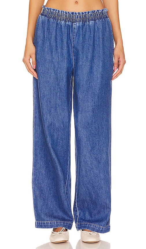 Shop Lna Santo Denim Pant In Blue