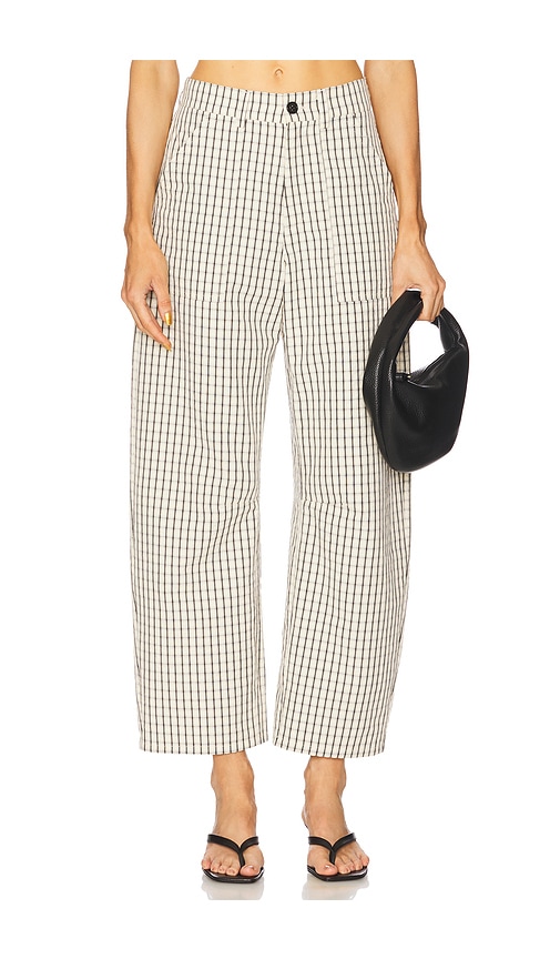 Cross Check Plaid Pant in Cream. - size XL (also in L, M, S, XS)